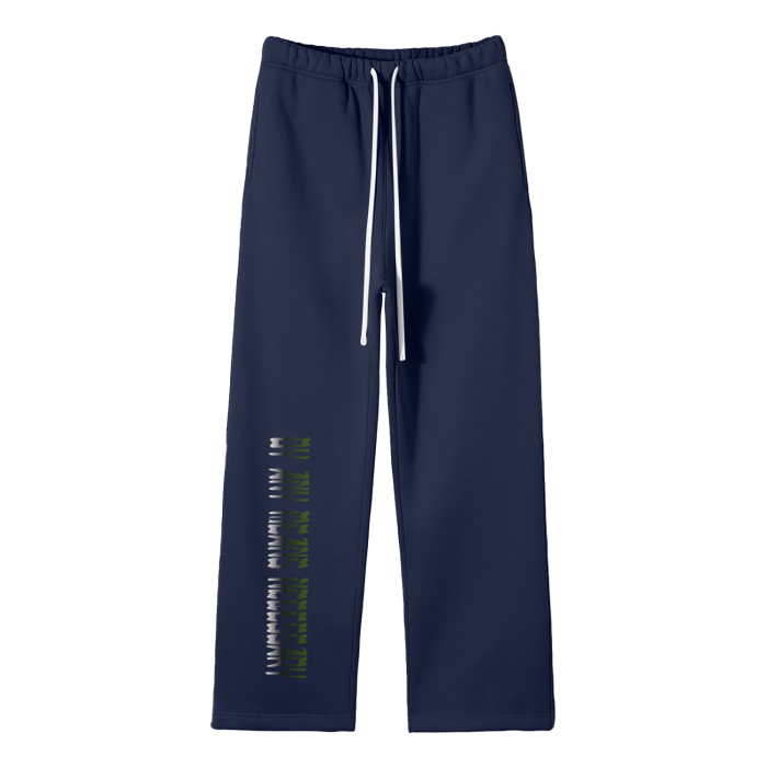 Navy Blue - By Any Means Necessary - B.A.M.N Streetwear Unisex Solid Color Fleece Straight Leg Jogging Pants - unisex joggers at TFC&H Co.