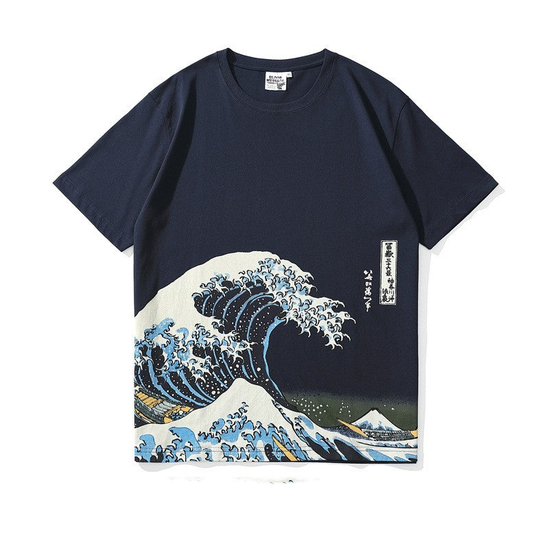 Blue - Japanese Fashion Short-sleeved T-shirts For Men And Women - unisex t-shirt at TFC&H Co.