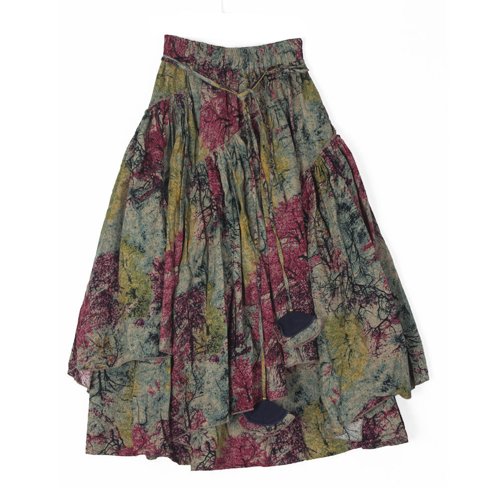 - Women's Cotton And Linen Printed Maxi Skirt for Women - womens skirt at TFC&H Co.