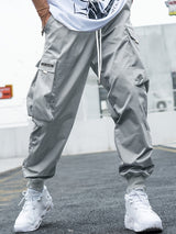 Slabstone Gray - Oversized Cargo Multi-pocket Men's Pants - mens pants at TFC&H Co.
