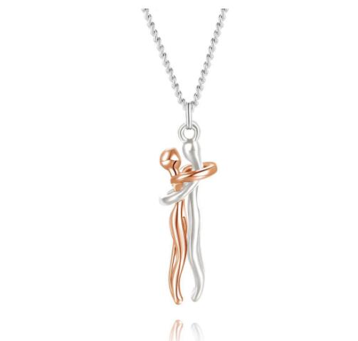 Rose gold - Love Hug Couple Men's and Women's Necklace - necklace at TFC&H Co.