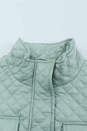 - Quilted Pocketed Zip-up Cropped Jacket - 2 colors - womens jacket at TFC&H Co.
