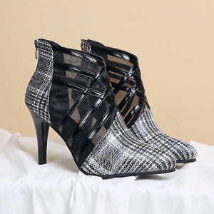 Mesh Pointed Toe Stiletto Heels - women's shoes at TFC&H Co.