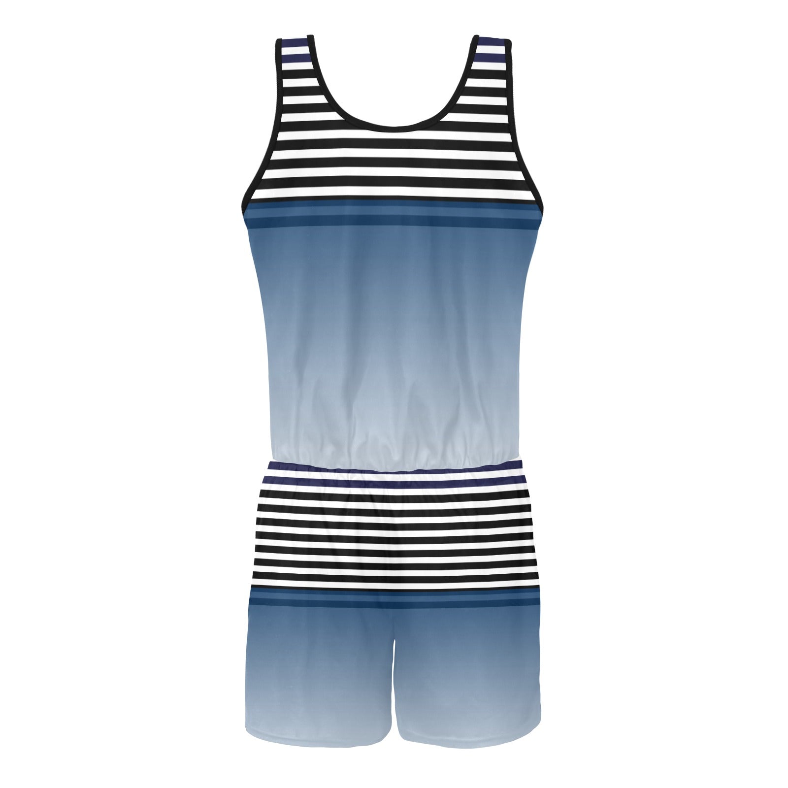 - Ombre Striped Vest Romper - womens romper at TFC&H Co.