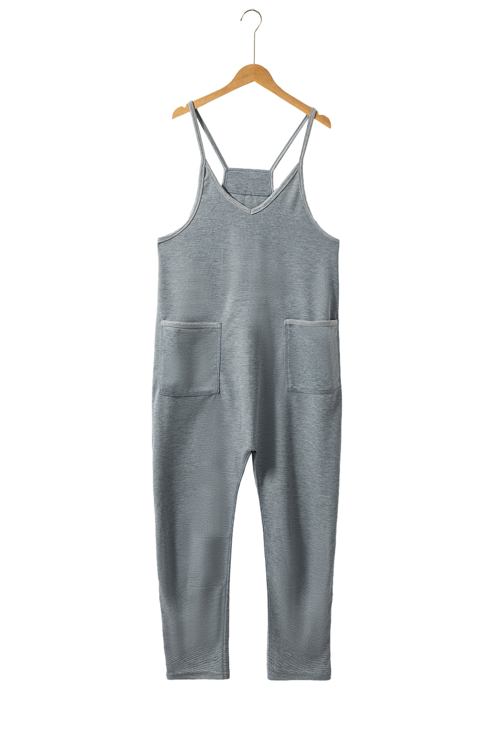 - Waffle Knit Spaghetti Straps Loose Fit Women's Jumpsuit - womens jumpsuit at TFC&H Co.
