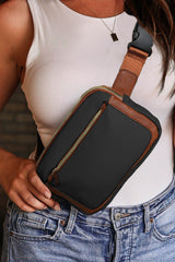 Black ONE SIZE 100%PU Adjustable Strap Mini PU Leather Crossbody Bag - handbag at TFC&H Co.