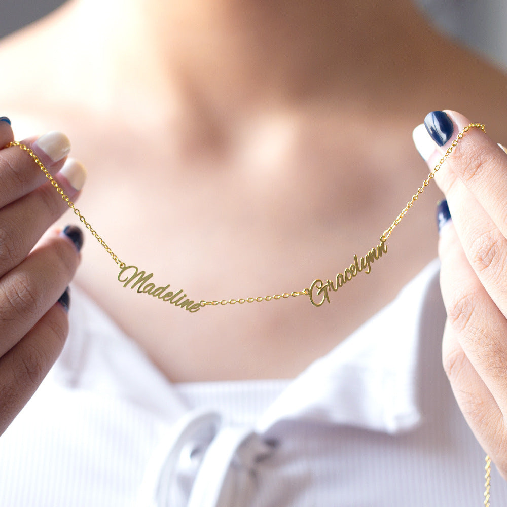 - Noble Simple Personalized Name Versatile Necklace - necklace at TFC&H Co.