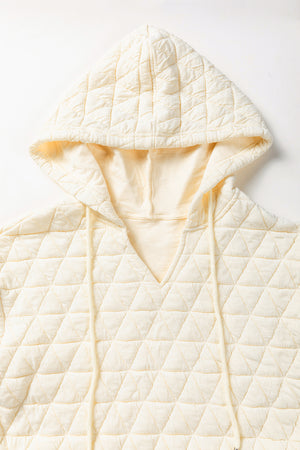 - Drop Shoulder Quilted Kangaroo Pocket Hoodie - women's hoodie at TFC&H Co.
