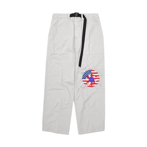 WHITE - Petal Flag Women's Solid Color Wide-Legged Streetwear Pants - womens pants at TFC&H Co.