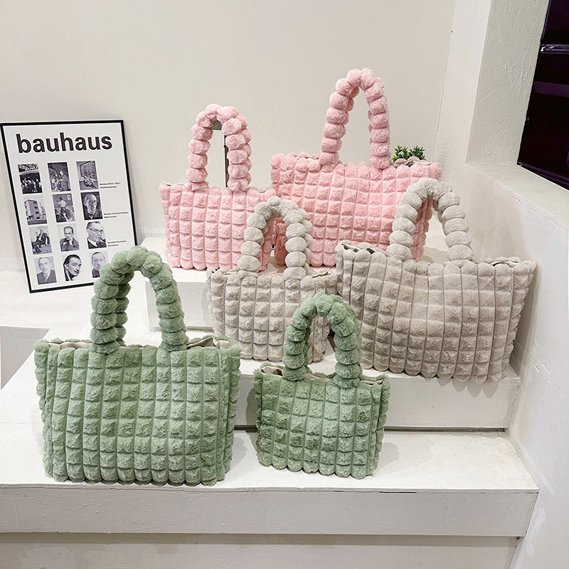 Bubble Plush Handbag - handbags at TFC&H Co.