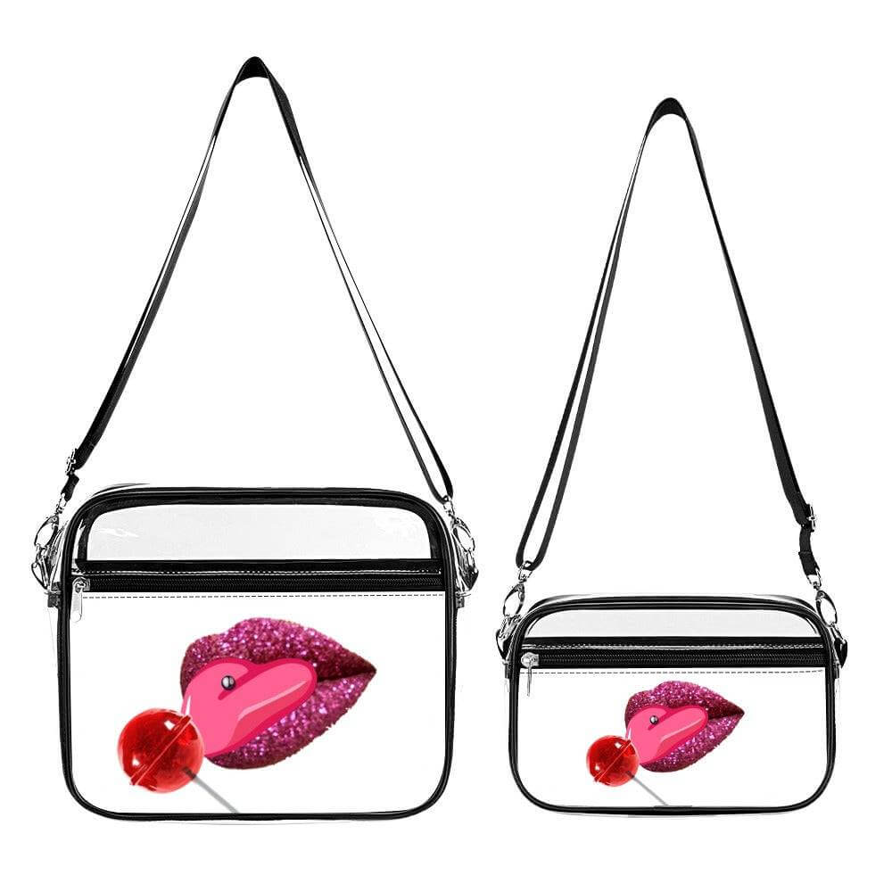 ONE SIZE clear - Sweet Clothing See-Through Two Piece Handbag Satchel - handbag at TFC&H Co.