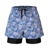 Style two - Loose Swimming Trunks Summer Printed Double Layer Beach Shorts for Men - mens swim shorts at TFC&H Co.