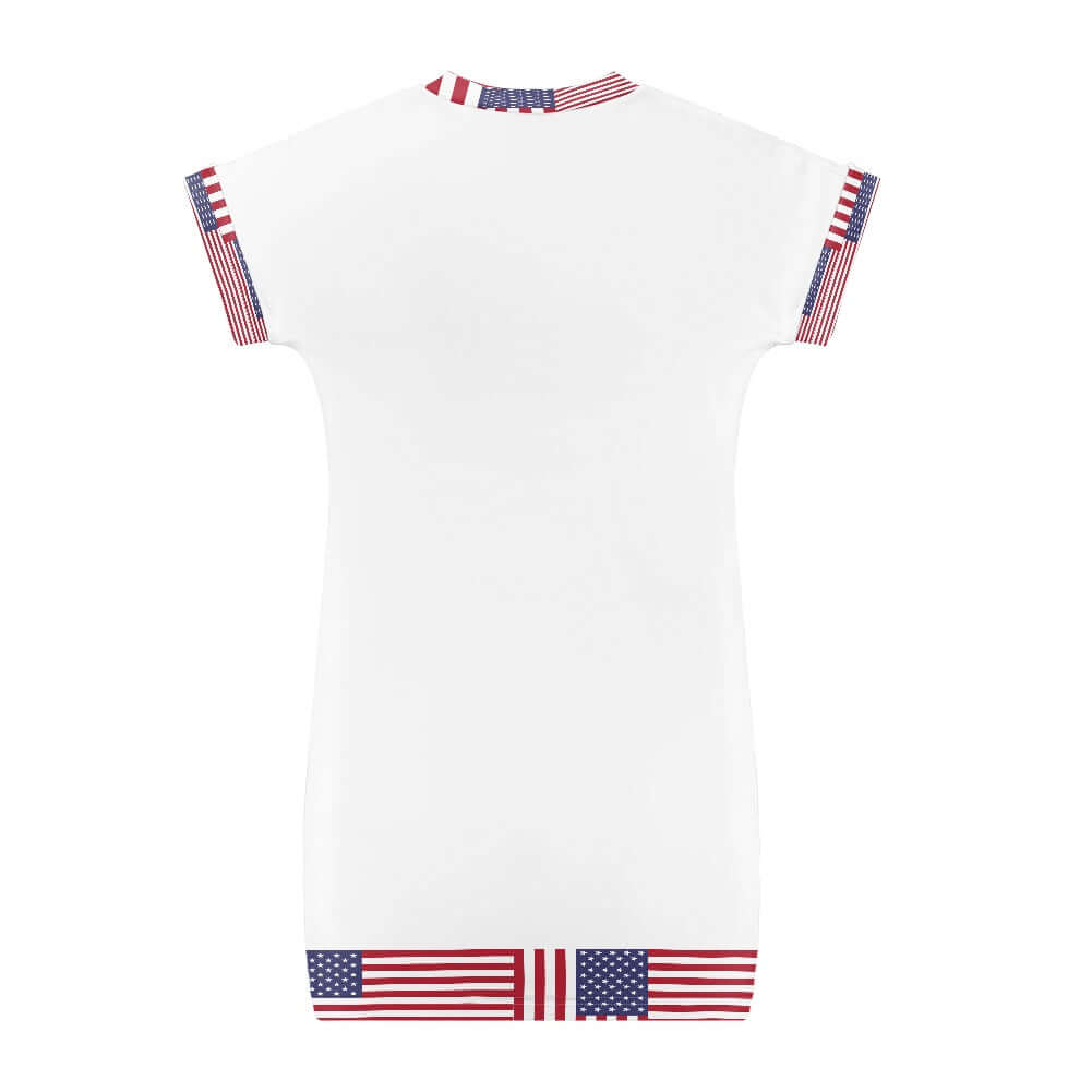 - 4th of July Patriotic Girl's Short Sleeve T-Shirt Dress - girls dress at TFC&H Co.