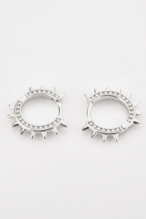 925 Sterling Silver Huggie Earrings - earrings at TFC&H Co.