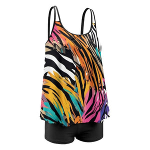- Animal Wild Voluptuous (+) Split Swimsuit Set for Plus Size Women - womens swimsuit at TFC&H Co.