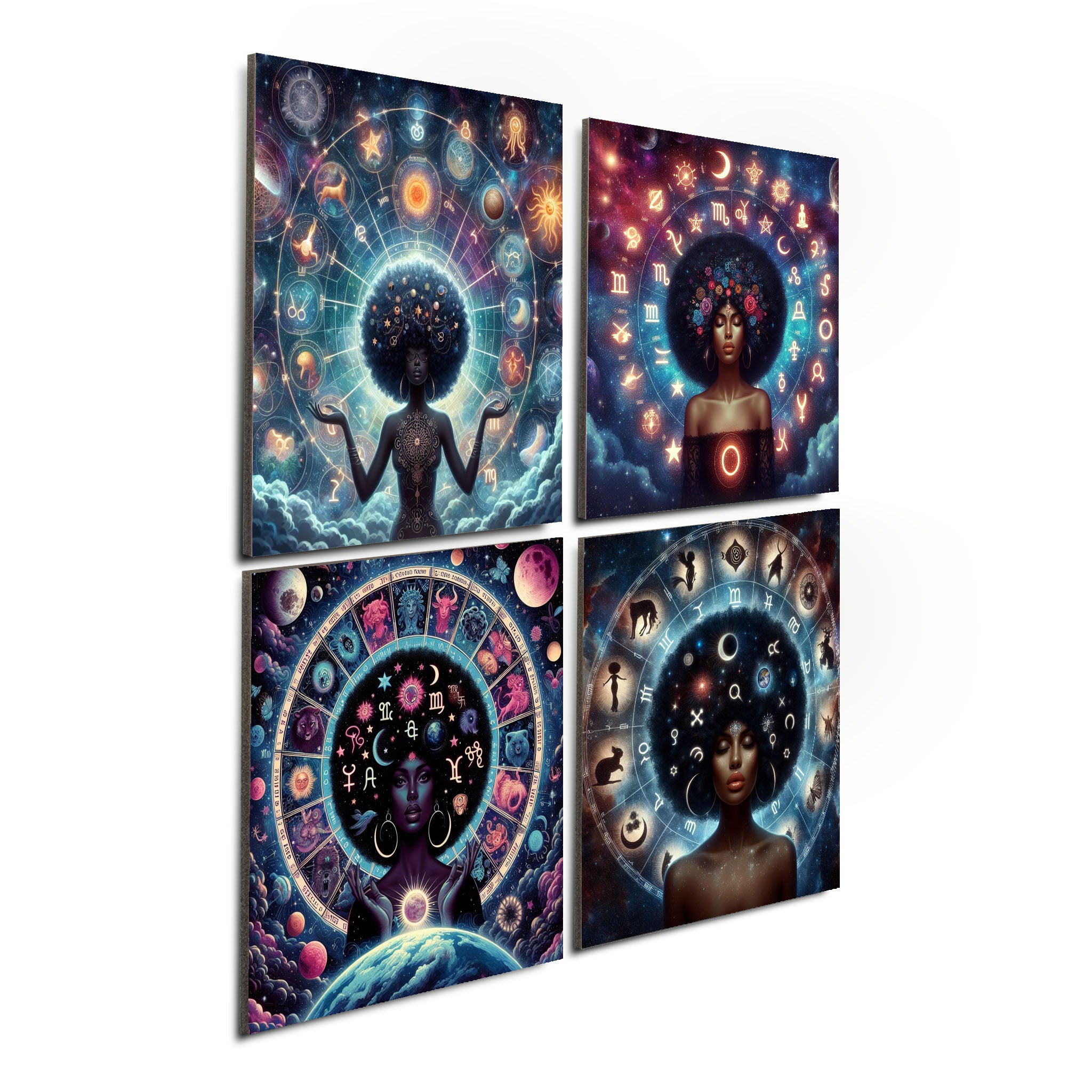 Celestial Zodiac Photo Tile (4-Design Pack)