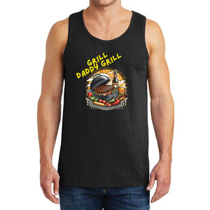 Black - Grill Daddy Grill Men's Heavy Cotton Tank Top| Great Father's Day Gift - mens tank top at TFC&H Co.