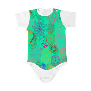 - Paisley Mist Baby Onesie Creeper Short Sleeve Baby One-Piece - baby onesie at TFC&H Co.