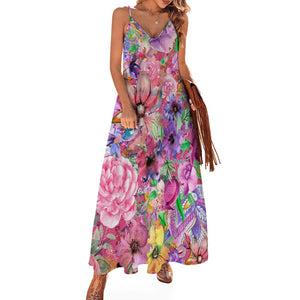 - Nothing but Floral Sling Ankle Women's Long Dress - womens dress at TFC&H Co.