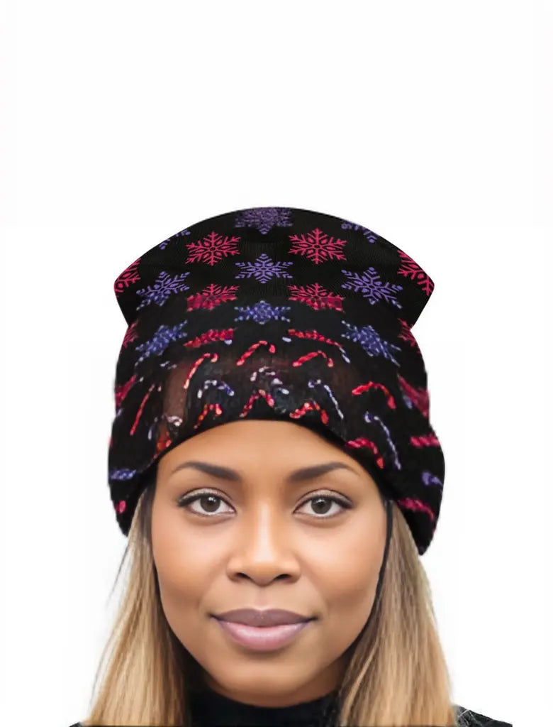 - Snow & Candy Christmas Knitted Hat - hat at TFC&H Co.