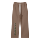 Brown - By Any Means Necessary - B.A.M.N Streetwear Unisex Solid Color Fleece Straight Leg Jogging Pants - unisex joggers at TFC&H Co.