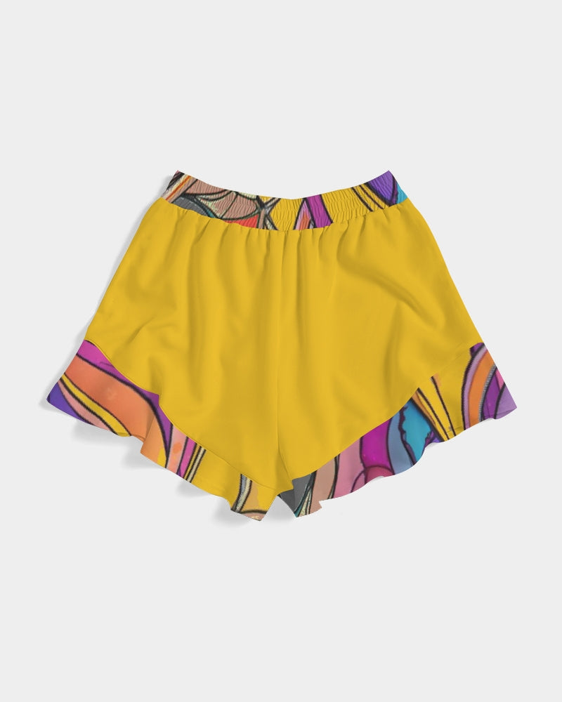 - Abstract Urbania Women's Ruffle Shorts - womens shorts at TFC&H Co.