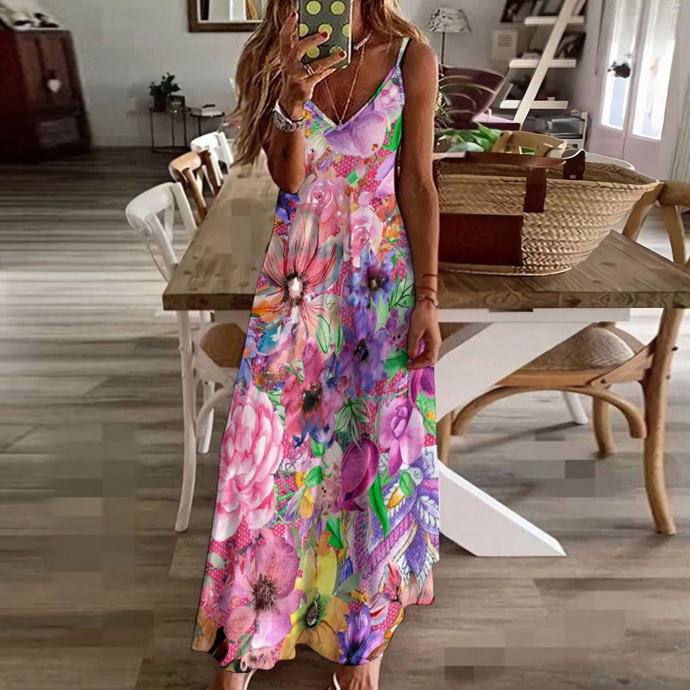 Nothing but Floral Sling Ankle Women's Long Dress