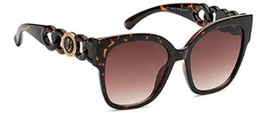 Animal Print Fashion Design Round Cat Eye Sunglasses - Sunglasses at TFC&H Co.