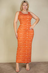 Mango - Tie Dye Bodycon Voluptuous (+) Plus Size Tank Top Dress - womens dress at TFC&H Co.