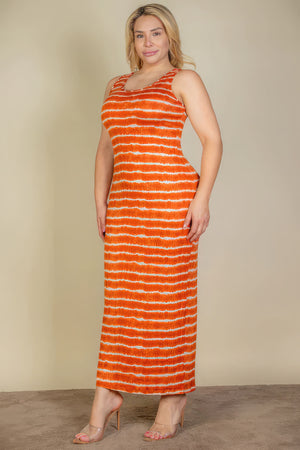 - Tie Dye Bodycon Voluptuous (+) Plus Size Tank Top Dress - womens dress at TFC&H Co.