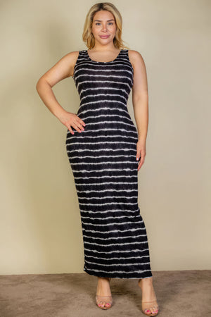 - Tie Dye Bodycon Voluptuous (+) Plus Size Tank Top Dress - womens dress at TFC&H Co.