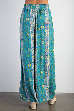 - Floral Print Gauze Palazzo Pants - womens palazzo pants at TFC&H Co.