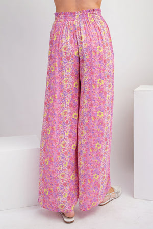 - Floral Print Gauze Palazzo Pants - womens palazzo pants at TFC&H Co.