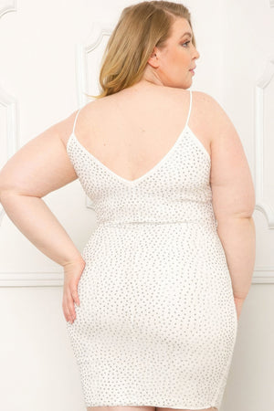 - Voluptuous (+) Rhinestone Body Plus Size Mini Dress - womens plus size dress at TFC&H Co.