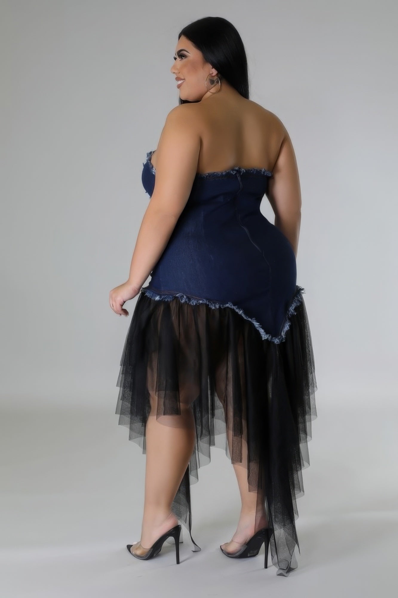 - Tulle Women's Plus Size Denim Dress - womens plus size dress at TFC&H Co.