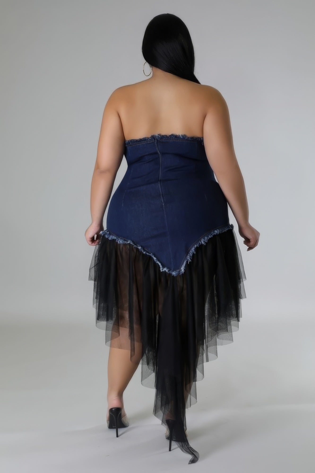 - Tulle Women's Plus Size Denim Dress - womens plus size dress at TFC&H Co.