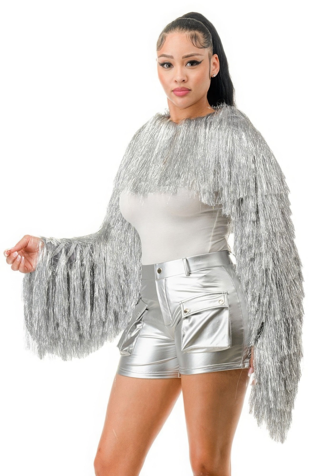 - Metallic Tinsel Bolero - womens bolera at TFC&H Co.