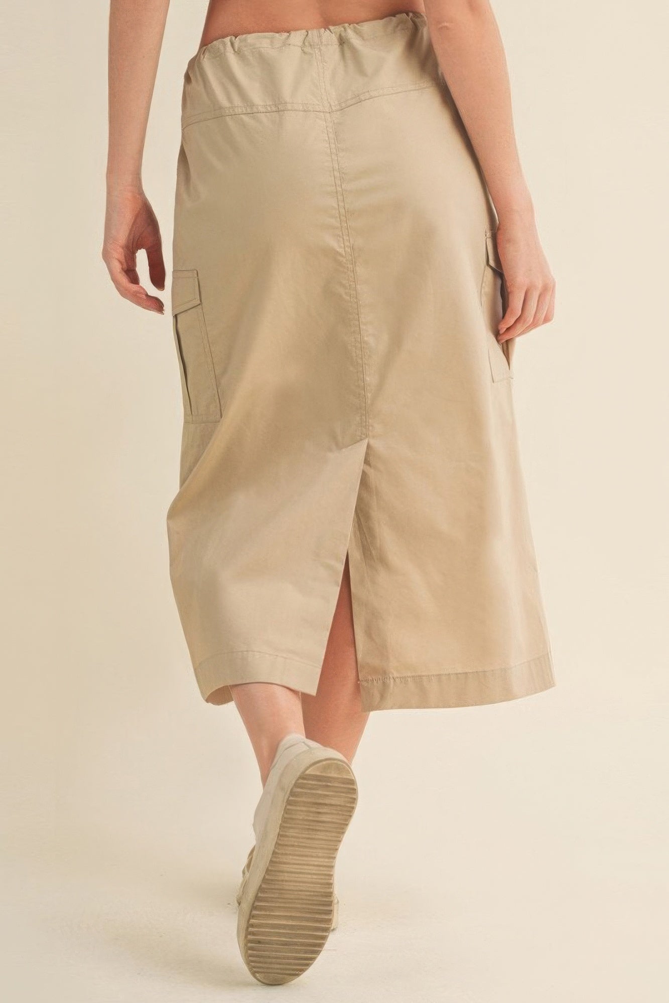 - Cargo Drawstring Midi Skirt - womens skirt at TFC&H Co.
