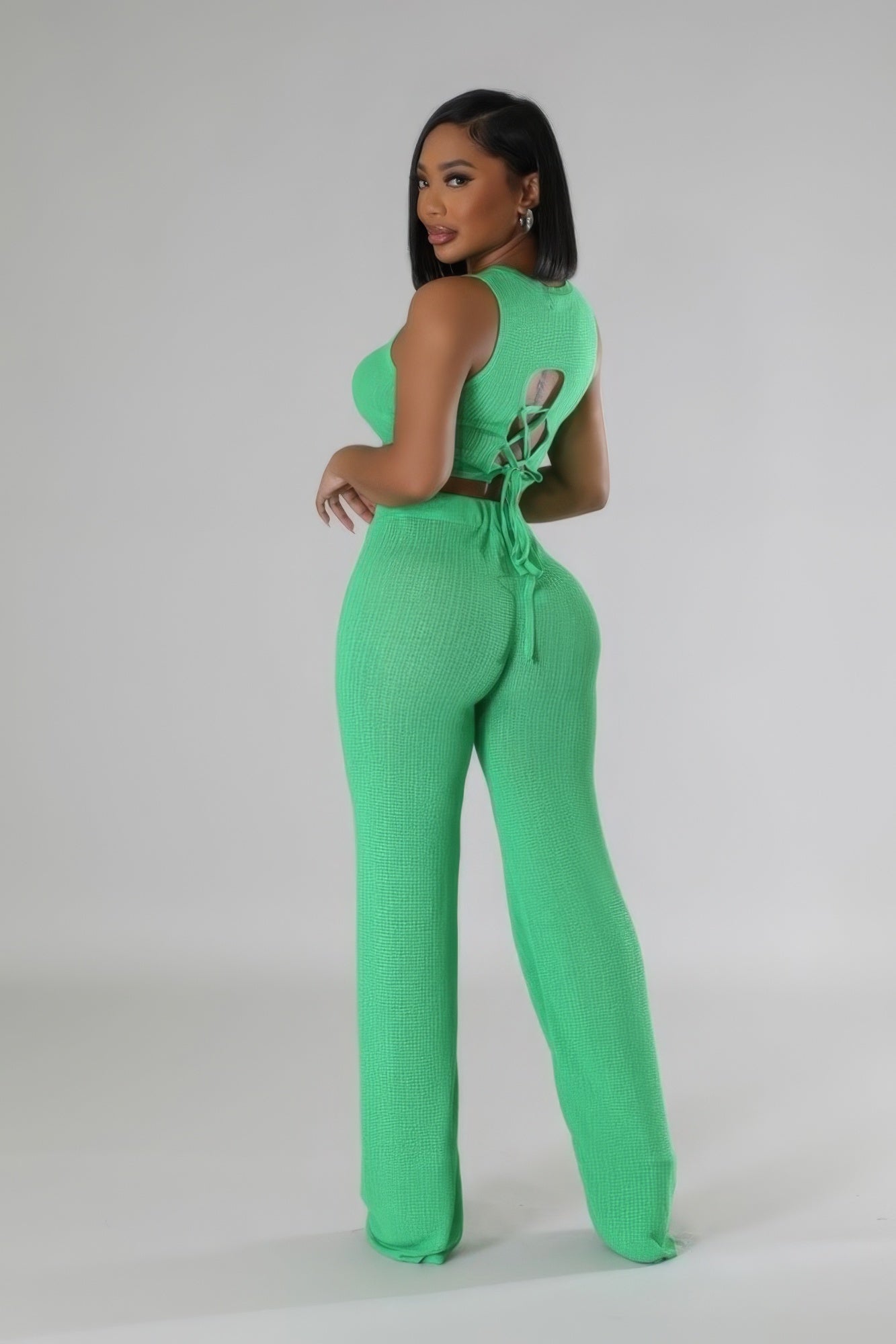 - Cute Solid Color Two Piece Pant Outfit Set - womens pants set at TFC&H Co.