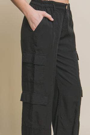 - Full-length Women's Tencel Pants With Cargo Pockets - womens pants at TFC&H Co.