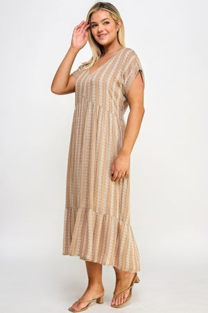 - Voluptuous (+) Boho Maxi Dress W/ Slip for Plus Size Women - womens plus size dress at TFC&H Co.