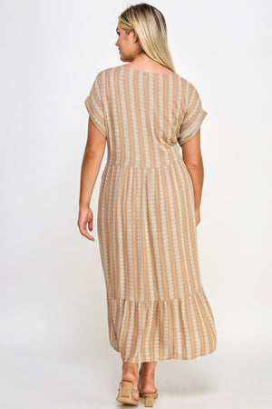 - Voluptuous (+) Boho Maxi Dress W/ Slip for Plus Size Women - womens plus size dress at TFC&H Co.