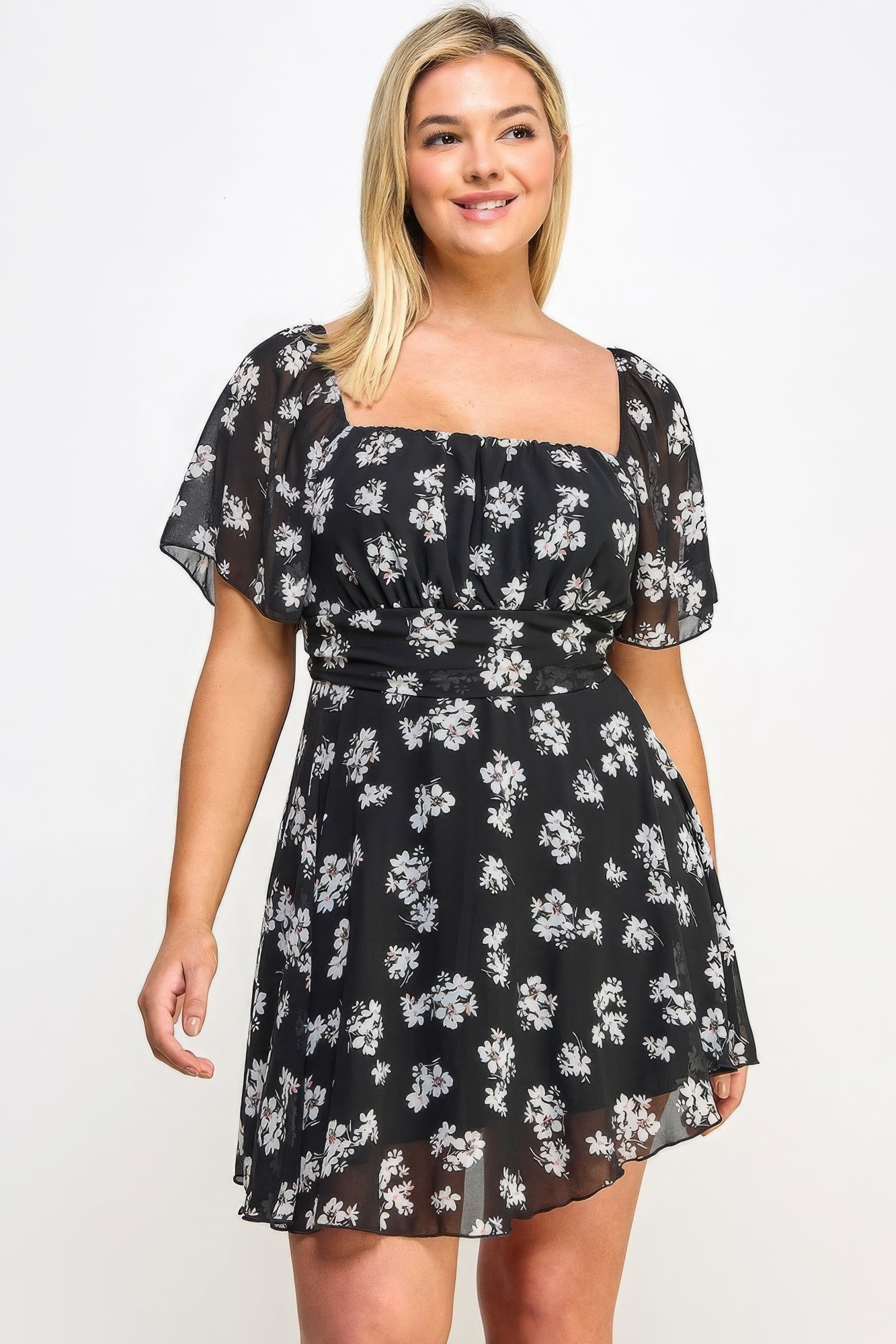 - Voluptuous (+) Chiffon Women's Plus Size Floral Dress - womens plus size dress at TFC&H Co.