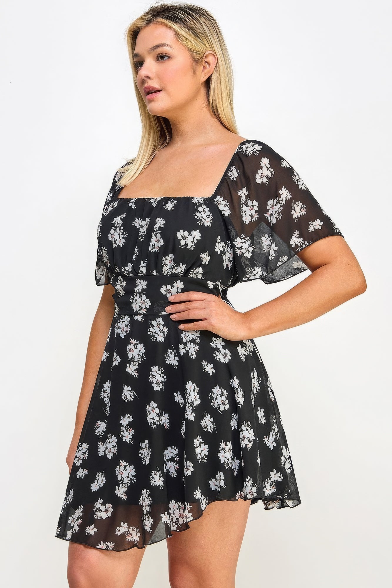 - Voluptuous (+) Chiffon Women's Plus Size Floral Dress - womens plus size dress at TFC&H Co.