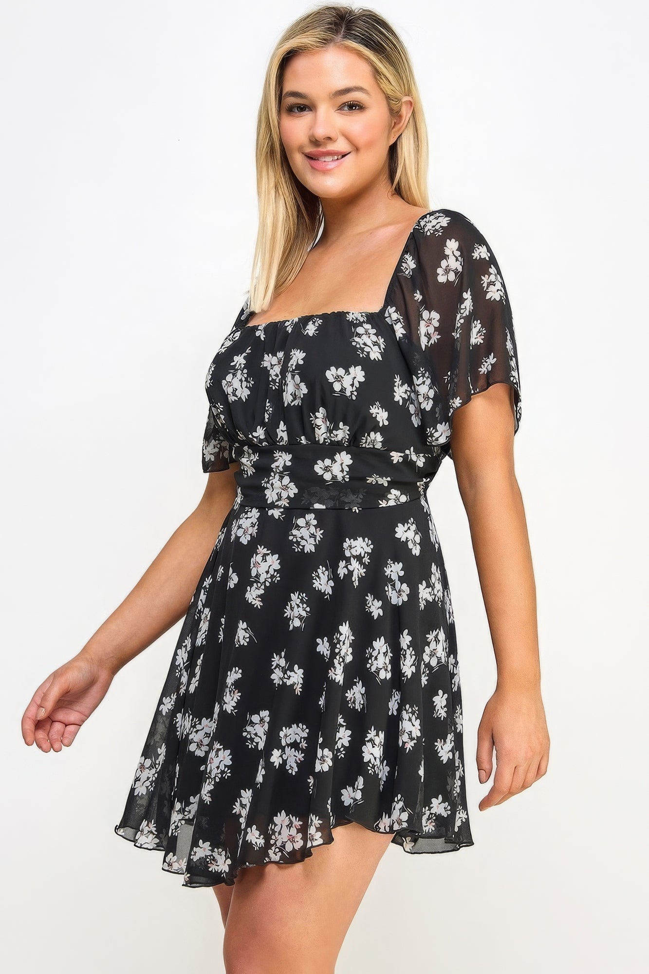 - Voluptuous (+) Chiffon Women's Plus Size Floral Dress - womens plus size dress at TFC&H Co.