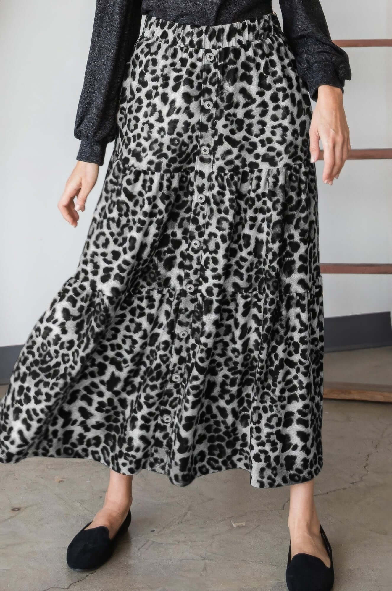 - Leopard Maxi Skirt - womens skirt at TFC&H Co.