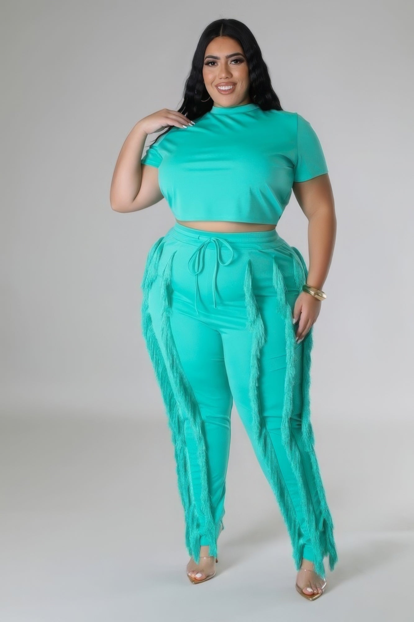 Jade - Crop Top Two-piece Set - womens pants set at TFC&H Co.