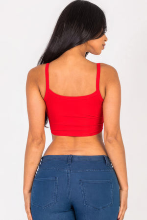 - Ribbed Knit Cami Crop Top - womens crop top at TFC&H Co.