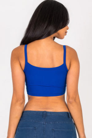 - Ribbed Knit Cami Crop Top - womens crop top at TFC&H Co.