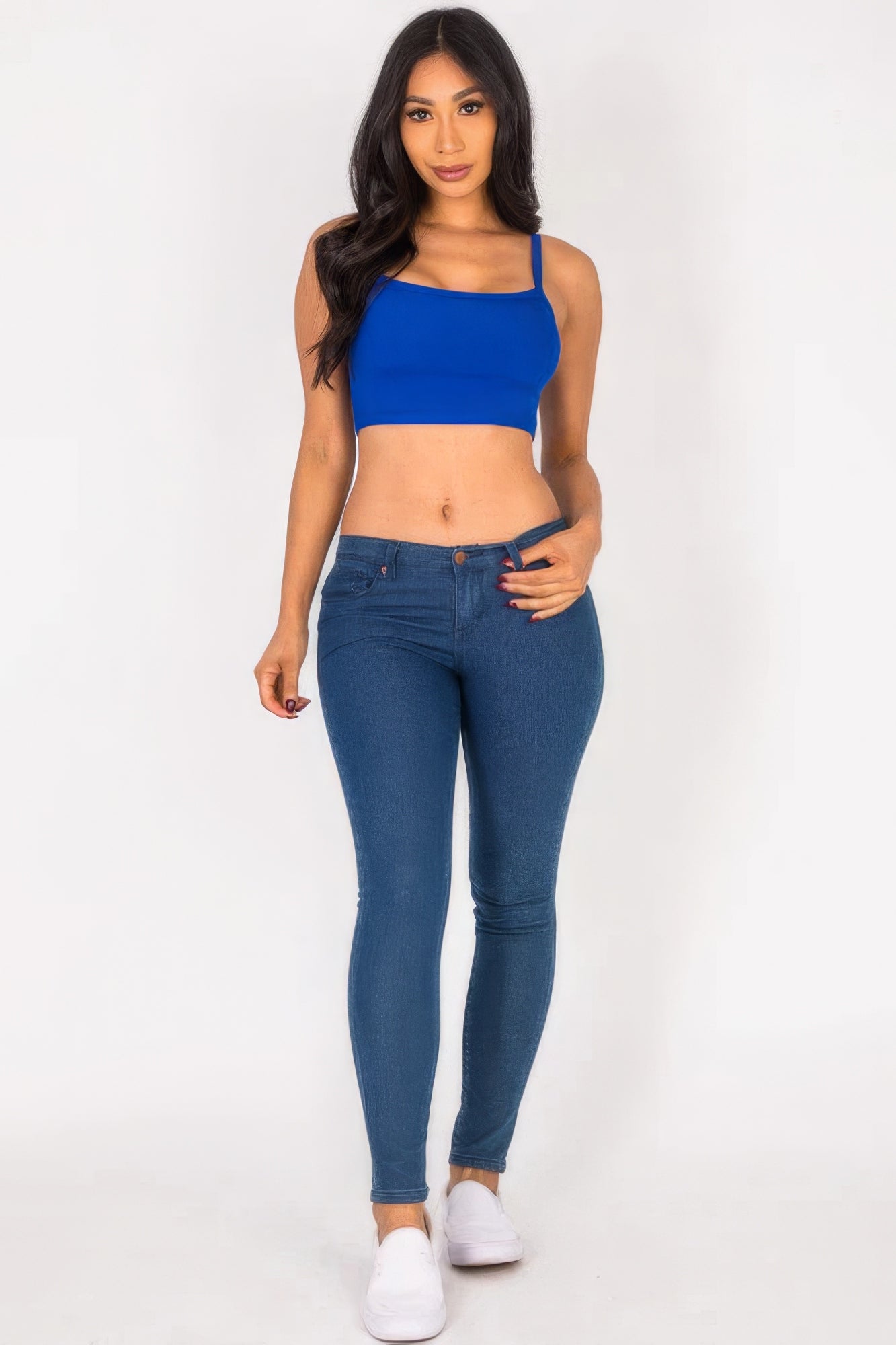 - Ribbed Knit Cami Crop Top - womens crop top at TFC&H Co.